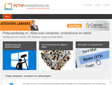 Tablet Screenshot of pctipvandedag.nl